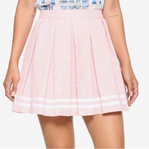 Hot Topic Pink Pleated Cheer Skirt